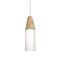 Besa Lighting Nini Cord Pendant, Natural/Opal, Satin Nickel Finish, 1x9W LED 1JT-NININA-LED-SN - alternate 1